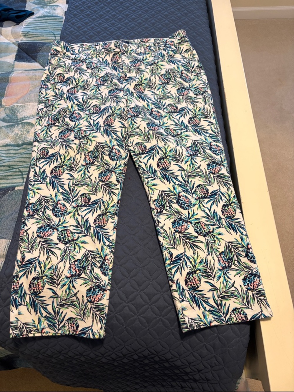 Tropical cropped pant/jean